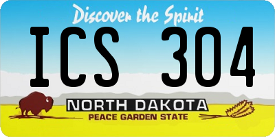 ND license plate ICS304