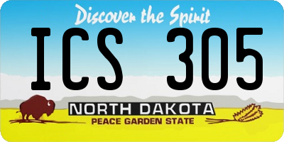 ND license plate ICS305