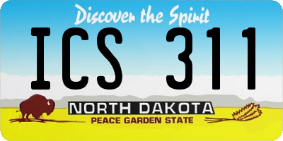 ND license plate ICS311