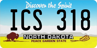 ND license plate ICS318