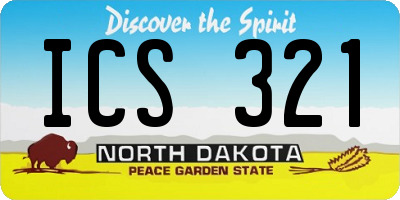 ND license plate ICS321