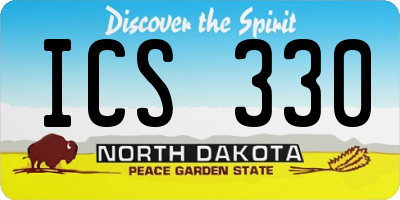 ND license plate ICS330
