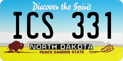 ND license plate ICS331