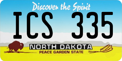 ND license plate ICS335