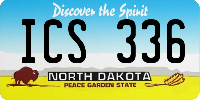 ND license plate ICS336