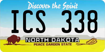 ND license plate ICS338