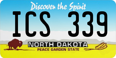 ND license plate ICS339