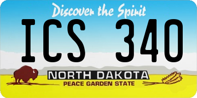ND license plate ICS340