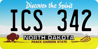 ND license plate ICS342