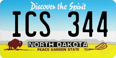 ND license plate ICS344