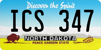 ND license plate ICS347