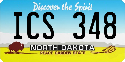 ND license plate ICS348