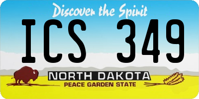 ND license plate ICS349