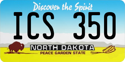ND license plate ICS350
