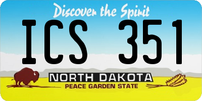 ND license plate ICS351