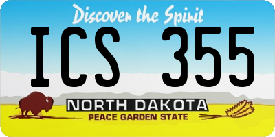 ND license plate ICS355