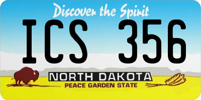 ND license plate ICS356