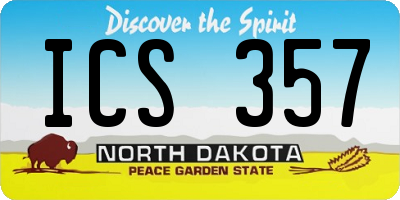 ND license plate ICS357