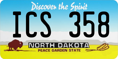 ND license plate ICS358