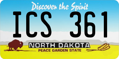 ND license plate ICS361