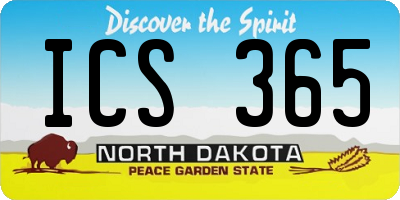 ND license plate ICS365