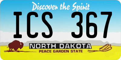 ND license plate ICS367