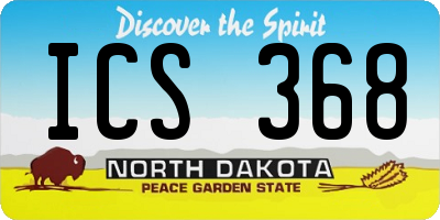ND license plate ICS368