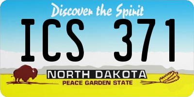 ND license plate ICS371
