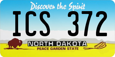 ND license plate ICS372