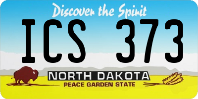 ND license plate ICS373