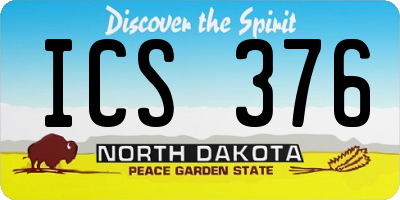 ND license plate ICS376