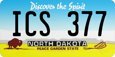 ND license plate ICS377