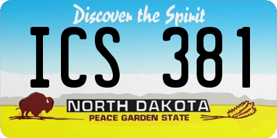 ND license plate ICS381
