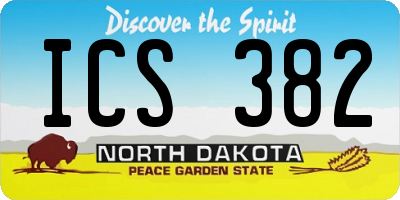 ND license plate ICS382