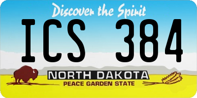 ND license plate ICS384