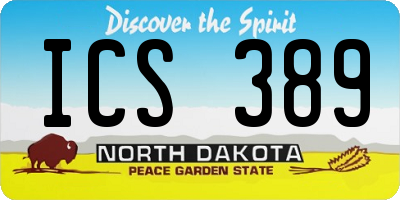 ND license plate ICS389