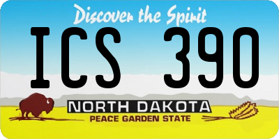 ND license plate ICS390
