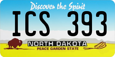 ND license plate ICS393