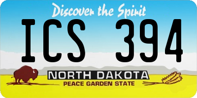 ND license plate ICS394