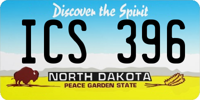 ND license plate ICS396