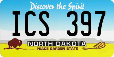 ND license plate ICS397