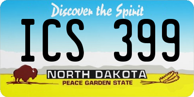 ND license plate ICS399