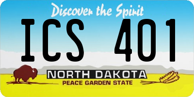 ND license plate ICS401