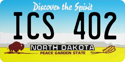 ND license plate ICS402