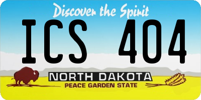 ND license plate ICS404