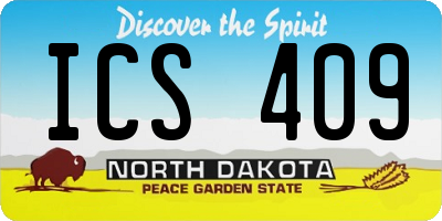 ND license plate ICS409