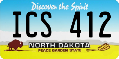 ND license plate ICS412