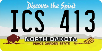 ND license plate ICS413
