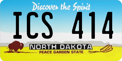 ND license plate ICS414