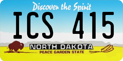 ND license plate ICS415